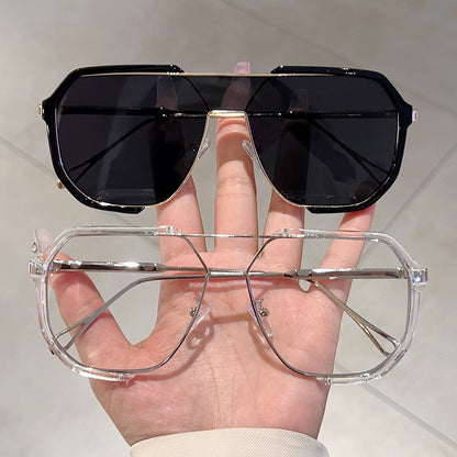 Fashion Square Metal Frame Sunglasses UV400 Protection