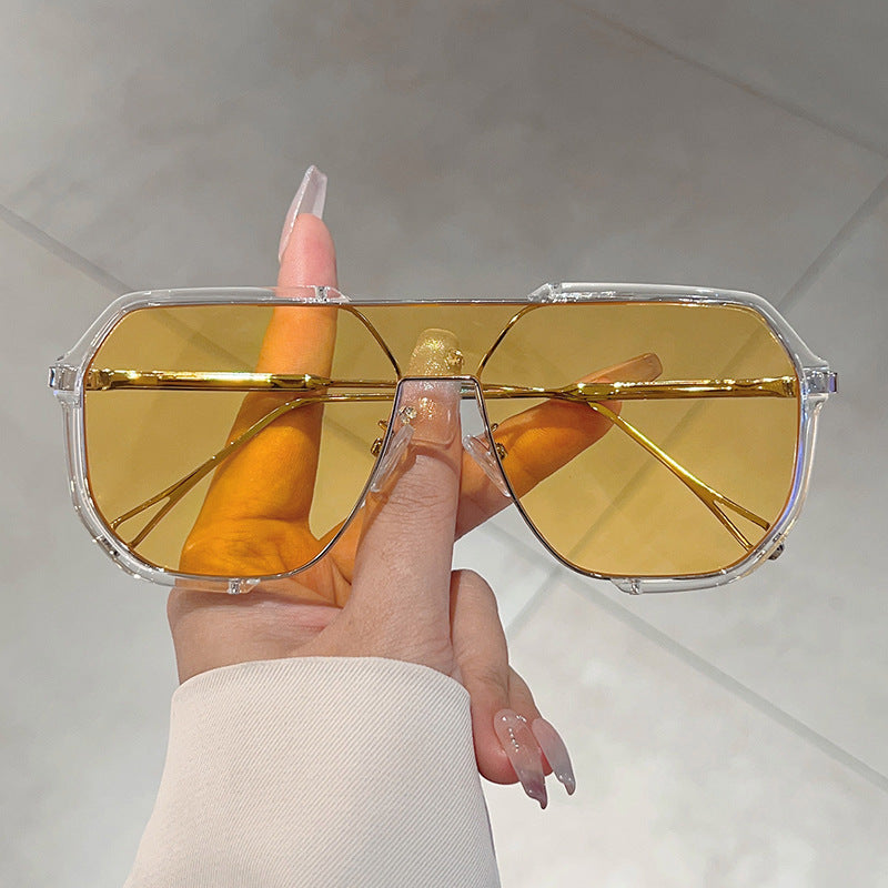 Fashion Square Metal Frame Sunglasses UV400 Protection