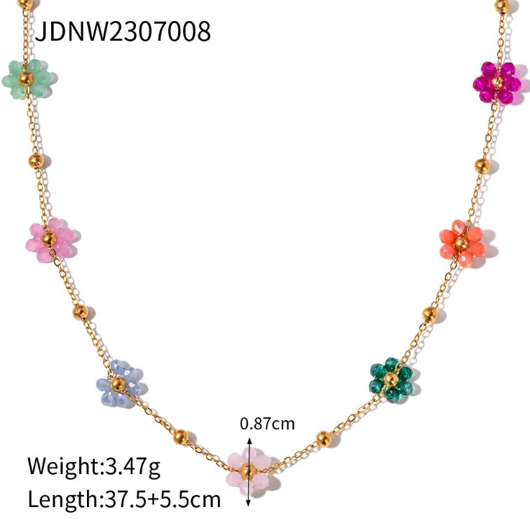Fashion Stainless Steel Geometric Necklace with Titanium Pendant