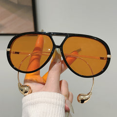 Black Frame Gray Lens Silver Legs