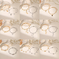 S8152 golden love anklet