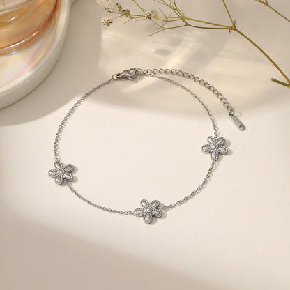 Fashion Titanium Steel Ankle Chain with Tassel