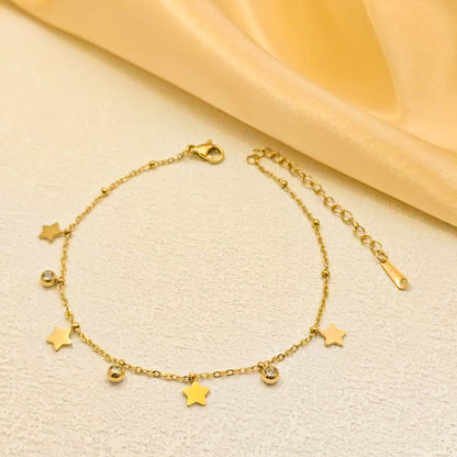 Fashion Titanium Steel Ankle Chain with Tassel