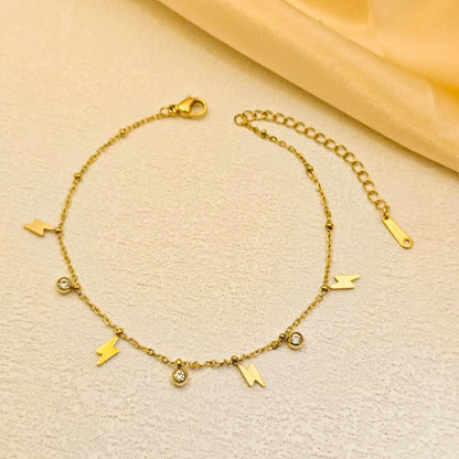 Fashion Titanium Steel Ankle Chain with Tassel