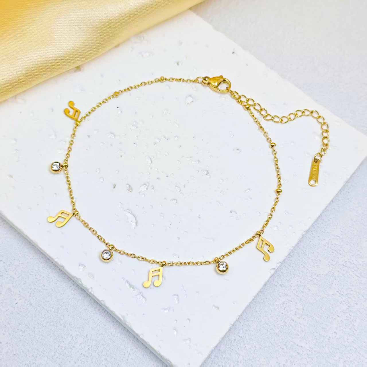 Fashion Titanium Steel Ankle Chain with Tassel