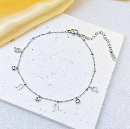 Fashion Titanium Steel Ankle Chain with Tassel