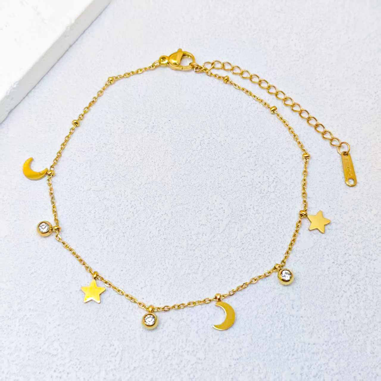 Fashion Titanium Steel Ankle Chain with Tassel