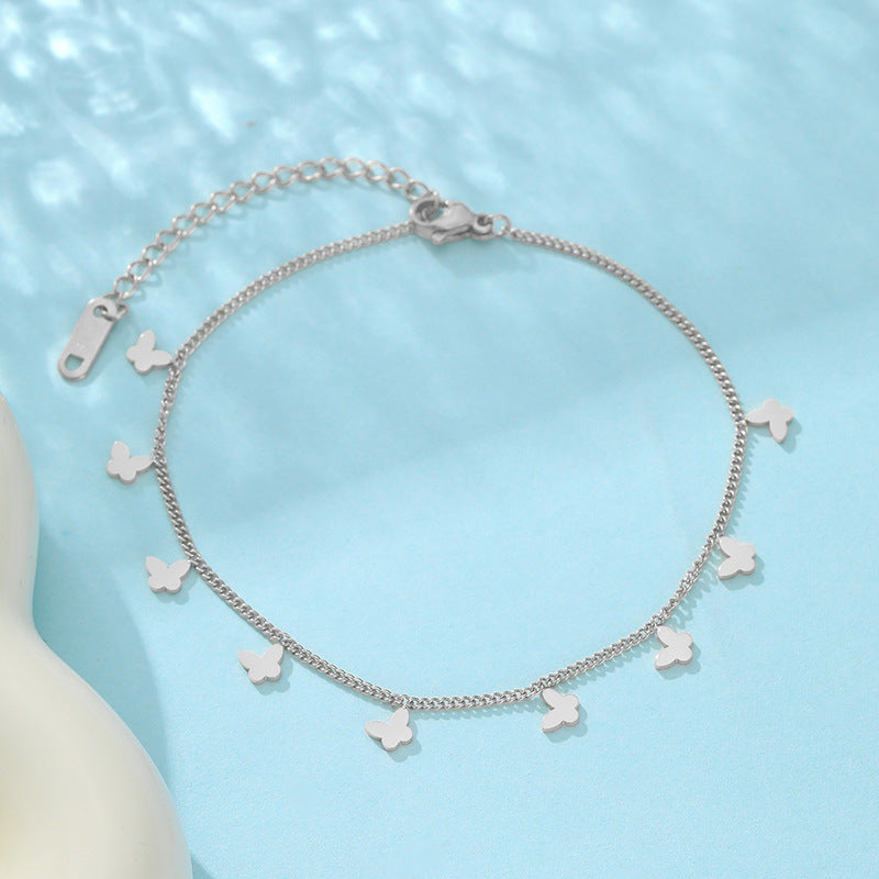 Fashion Titanium Steel Ankle Chain with Tassel