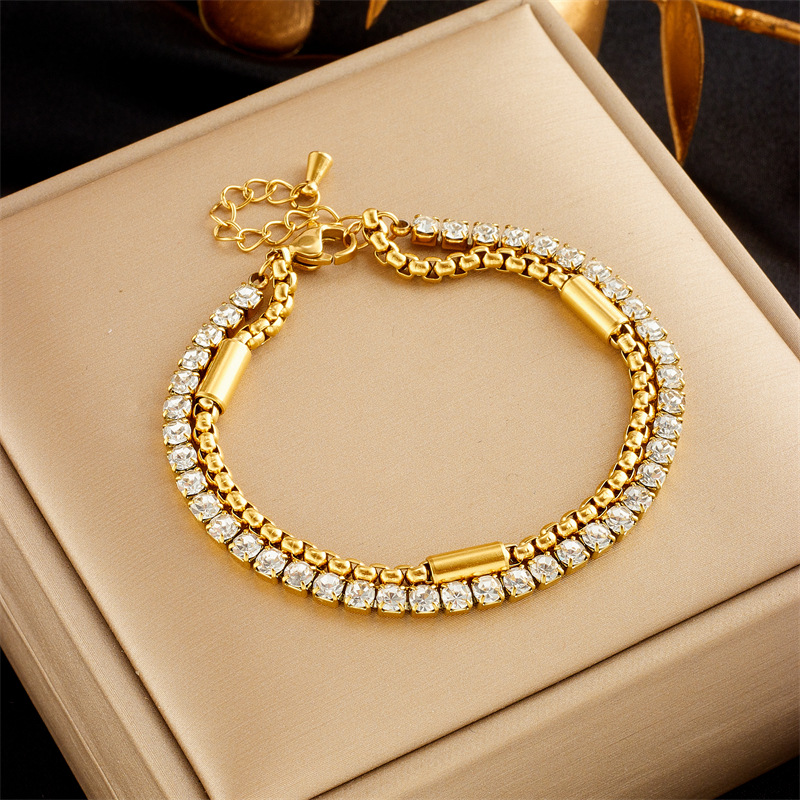 Fashion Titanium Steel Butterfly Heart Pendant Bracelet