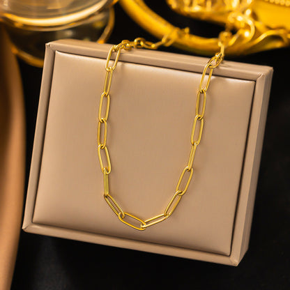 Fashion Titanium Steel Clavicle Necklace