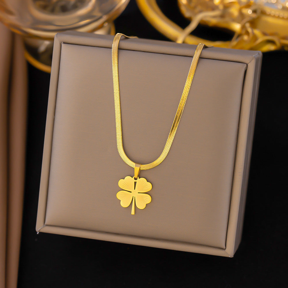 Fashion Titanium Steel Clavicle Necklace