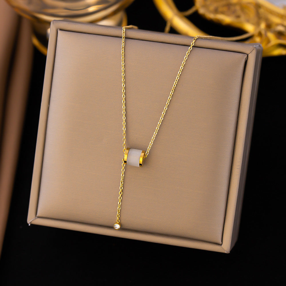 Fashion Titanium Steel Clavicle Necklace