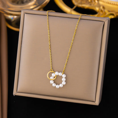 Fashion Titanium Steel Clavicle Necklace