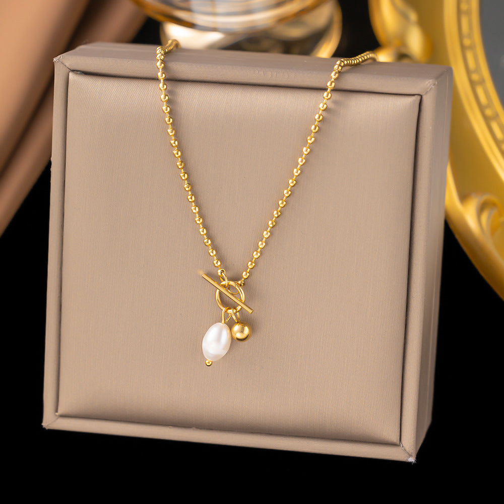 Fashion Titanium Steel Clavicle Necklace