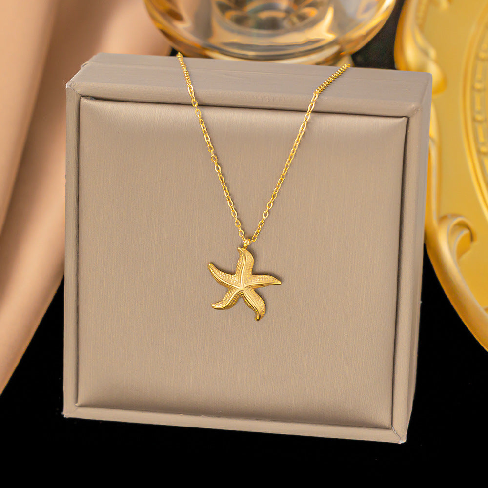 Fashion Titanium Steel Clavicle Necklace