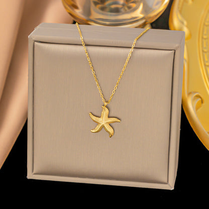 Fashion Titanium Steel Clavicle Necklace