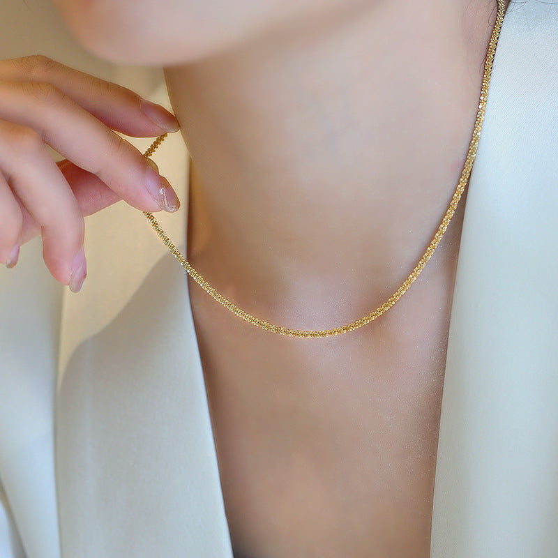 Fashion Titanium Steel Clavicle Necklace