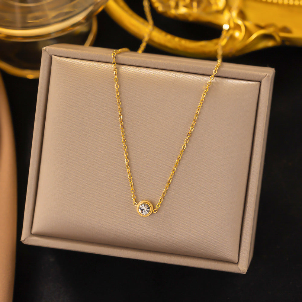 Fashion Titanium Steel Clavicle Necklace