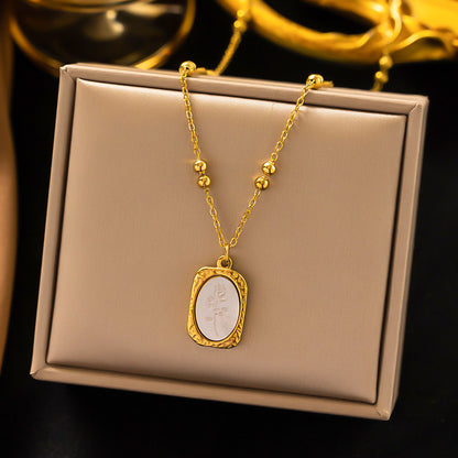 Fashion Titanium Steel Clavicle Necklace
