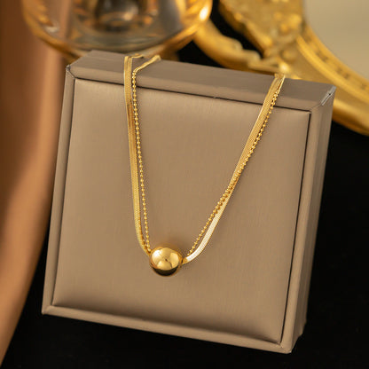Fashion Titanium Steel Clavicle Necklace