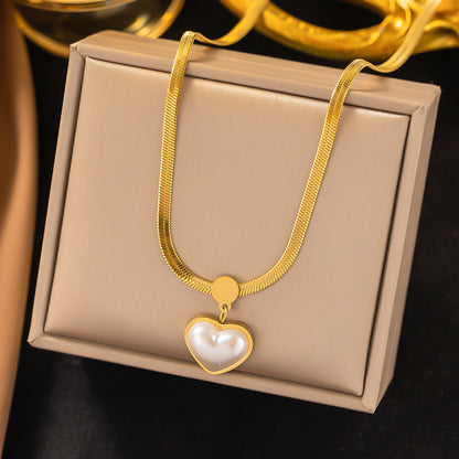 Fashion Titanium Steel Clavicle Necklace