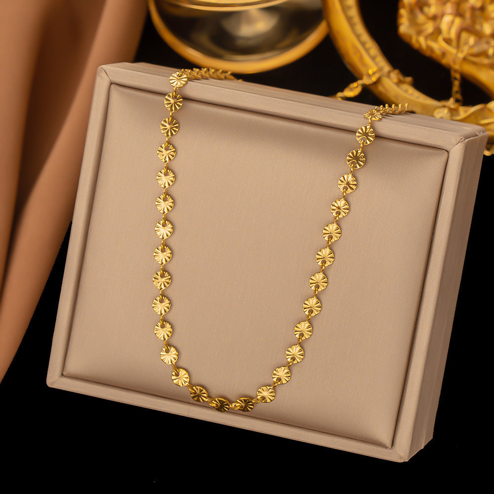 Fashion Titanium Steel Clavicle Necklace