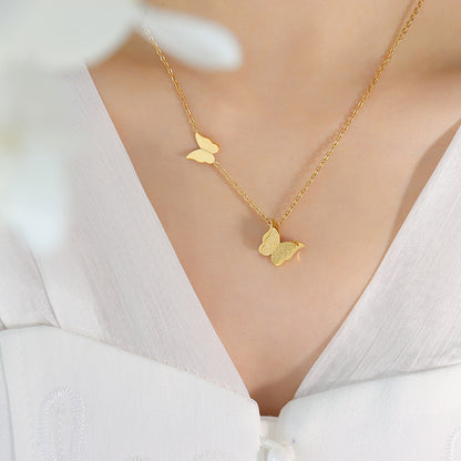 Fashion Titanium Steel Clavicle Necklace