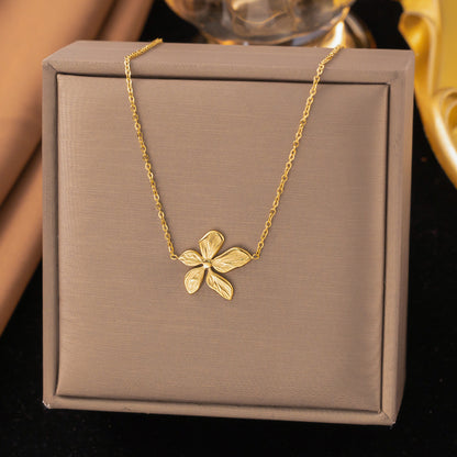 Fashion Titanium Steel Clavicle Necklace