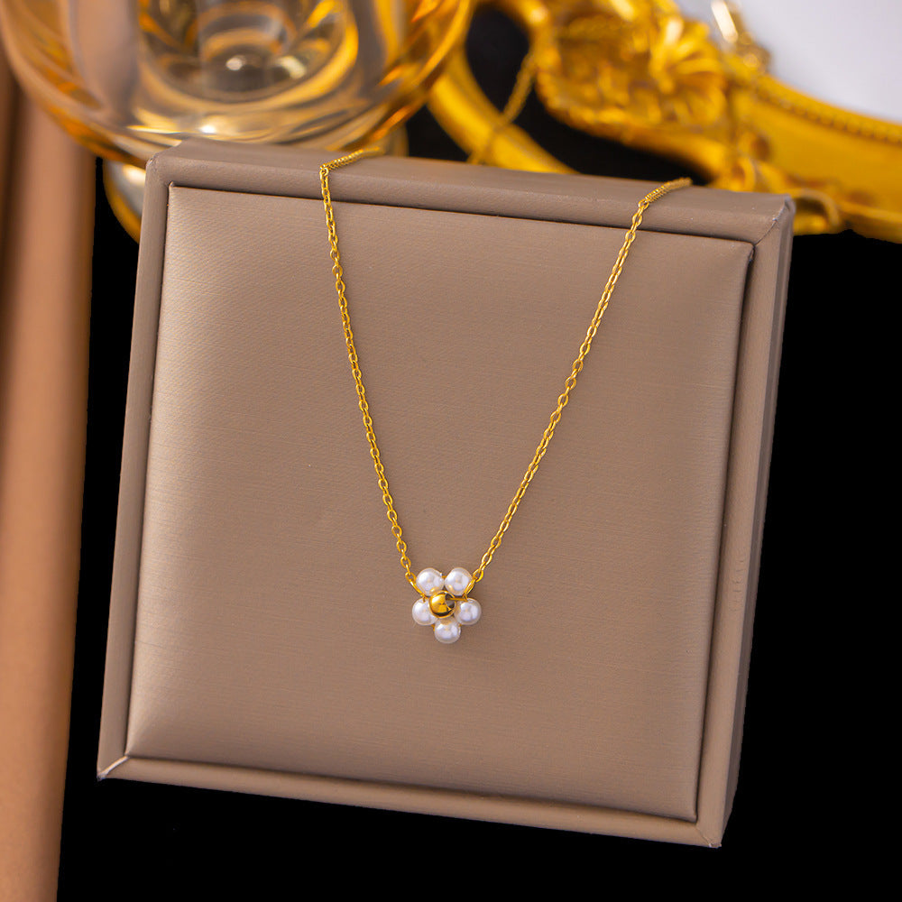 Fashion Titanium Steel Clavicle Necklace