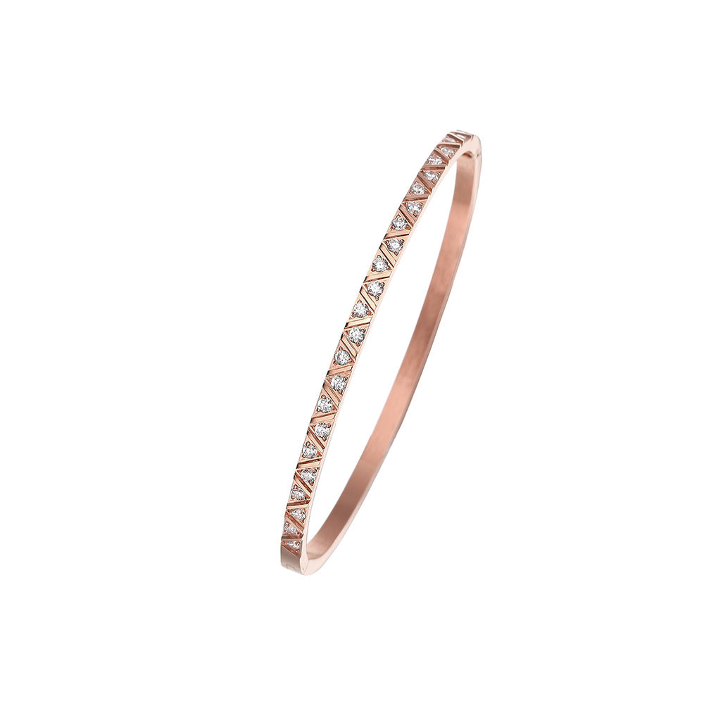 Fashion Titanium Steel Zircon Bracelet