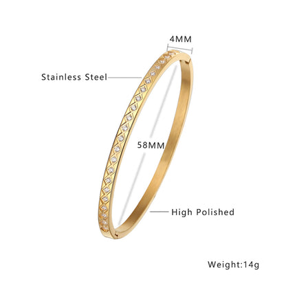 Fashion Titanium Steel Zircon Bracelet