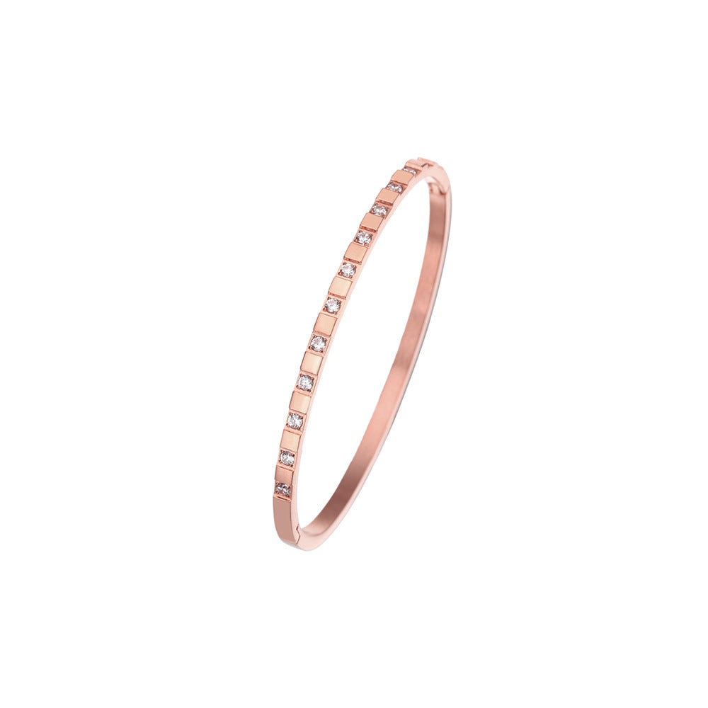 Fashion Titanium Steel Zircon Bracelet