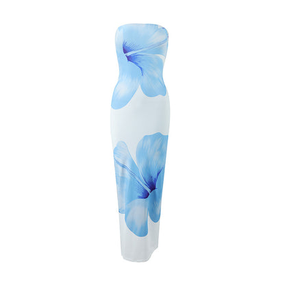 Fashion Trendy Tube Top Backless Dress