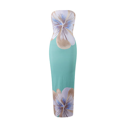Fashion Trendy Tube Top Backless Dress