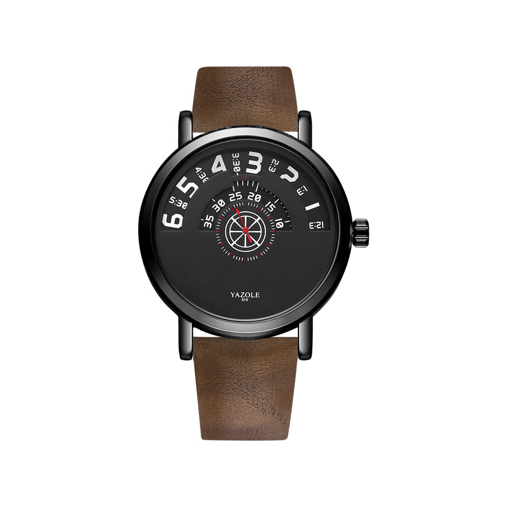 Fashion Turntable Quartz Wristwatch for Men