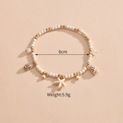 Fashion Turquoise Woven Stretch Anklet