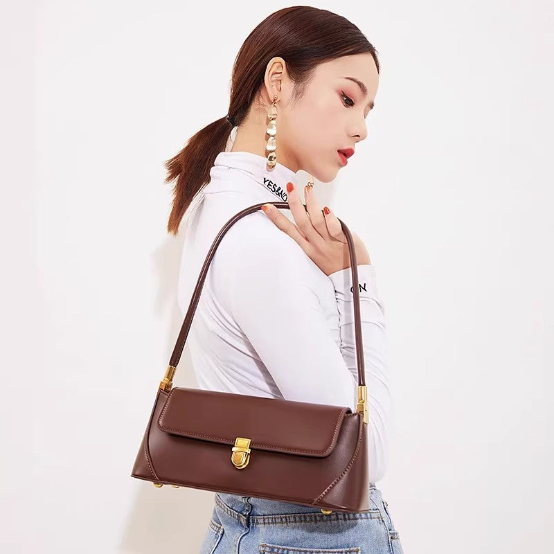 Fashion Vintage PU Baguette Underarm Shoulder Bag
