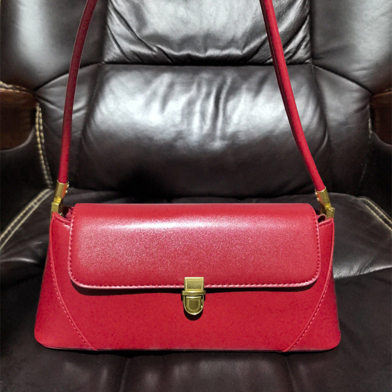 Fashion Vintage PU Baguette Underarm Shoulder Bag