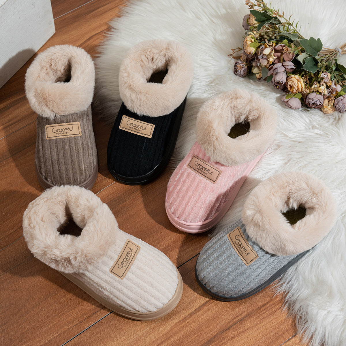 Fashion Warm Cotton Slippers