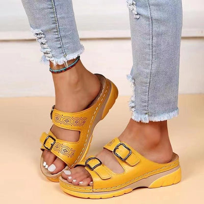 Fashion Wedge T-Strap Sandals