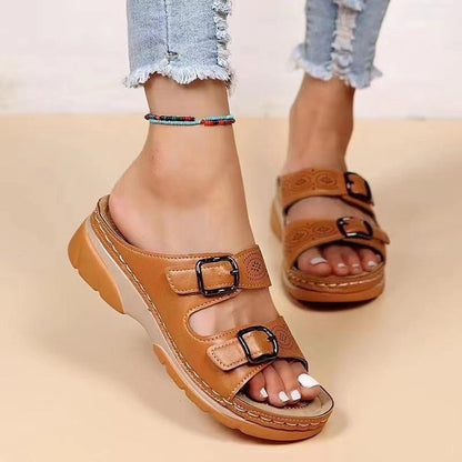 Fashion Wedge T-Strap Sandals