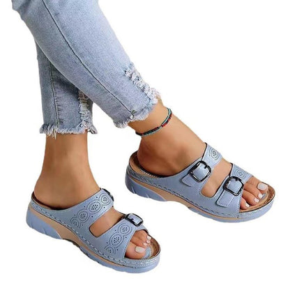 Fashion Wedge T-Strap Sandals