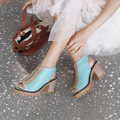 Fashion Women Hollow Fish Mouth Sandals