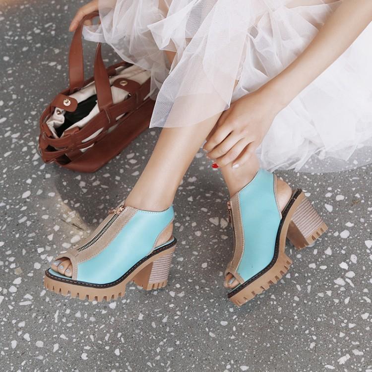 Fashion Women Hollow Fish Mouth Sandals