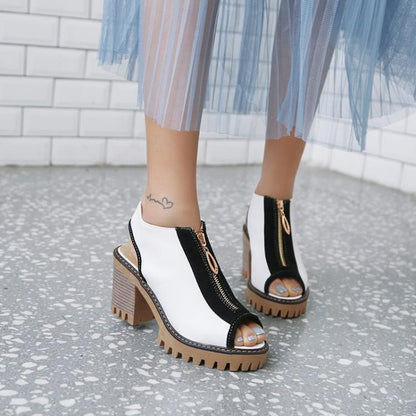 Fashion Women Hollow Fish Mouth Sandals