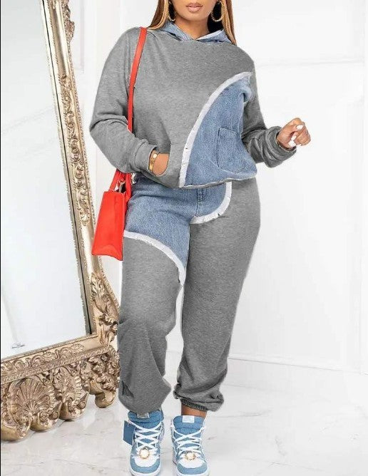 Fashion Women's Sweatshirt and Pants Set