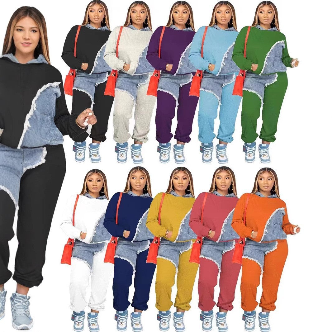 Fashion Women's Sweatshirt and Pants Set