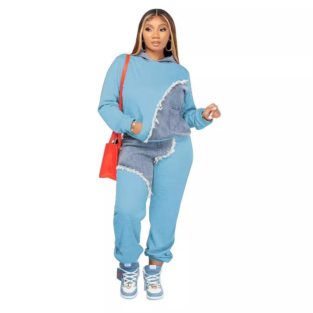Fashion Women's Sweatshirt and Pants Set