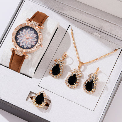 Fashion Women's Watch Set Casual Quartz Wristwatch