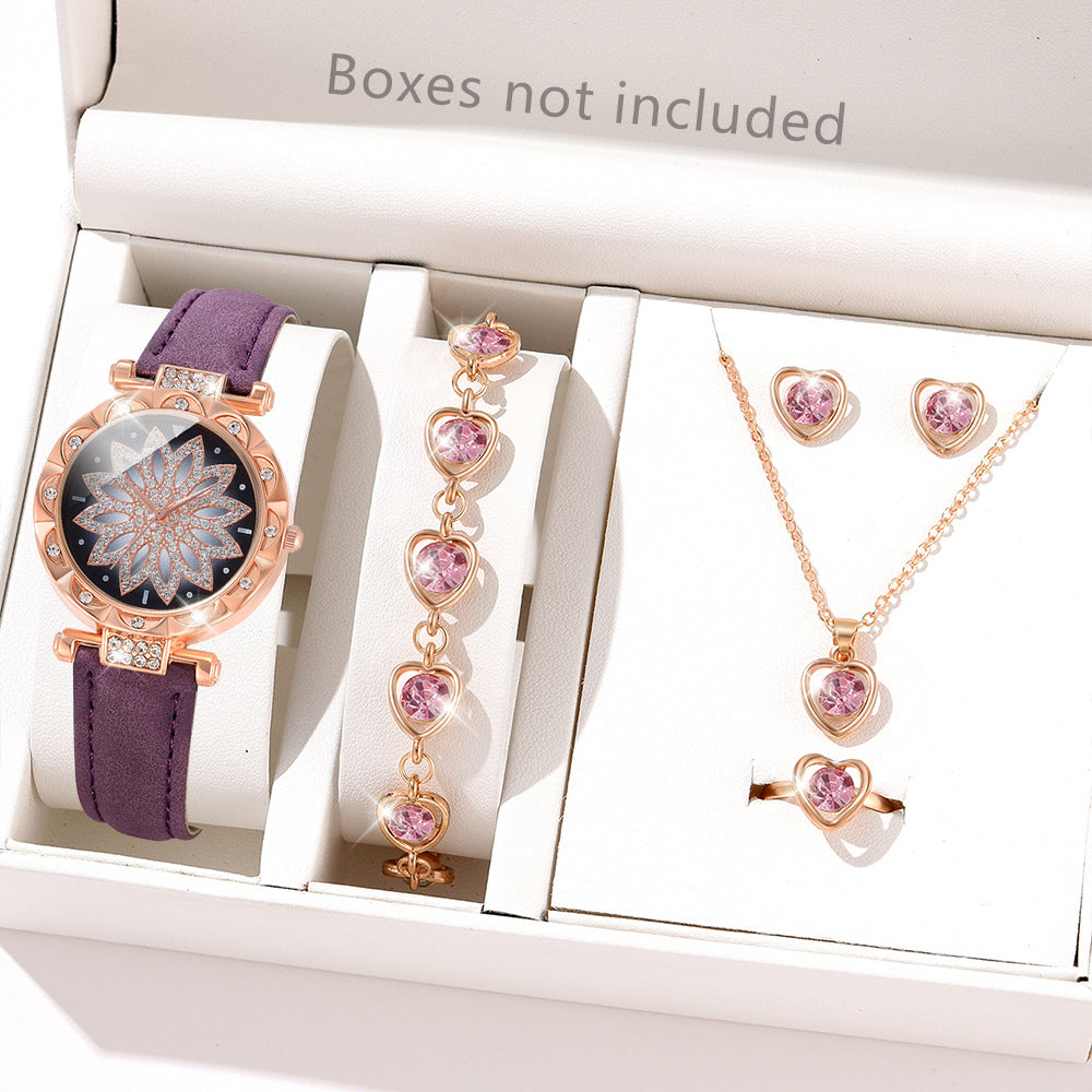 Fashion Women's Watch Set Casual Quartz Wristwatch